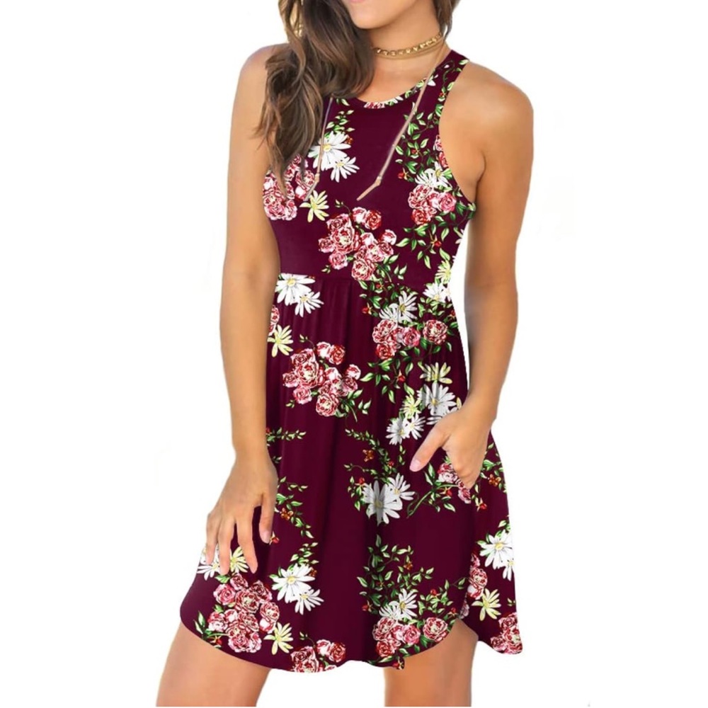 Longyuan Summer Floral Dress with Pockets (size S)